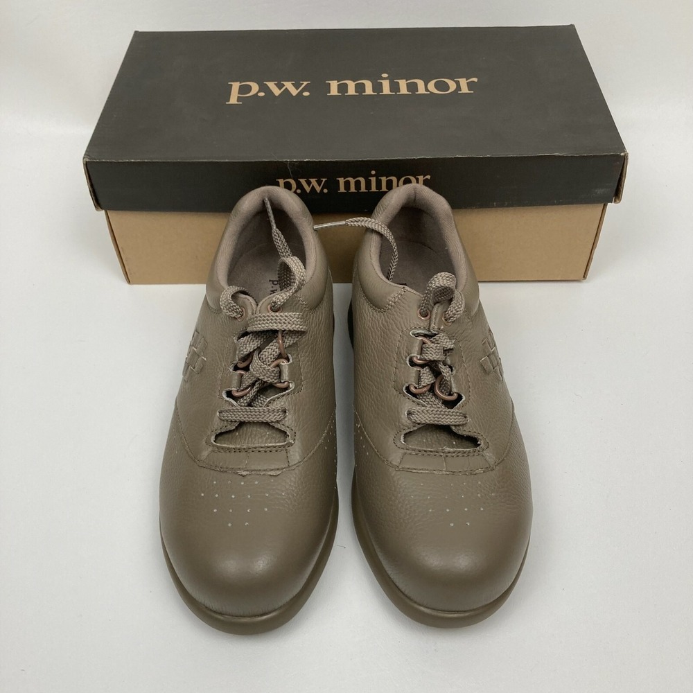 P.W. Minor Women's Leisure Taupe 77309 Orthopedic Diabetic Sz 6 3W